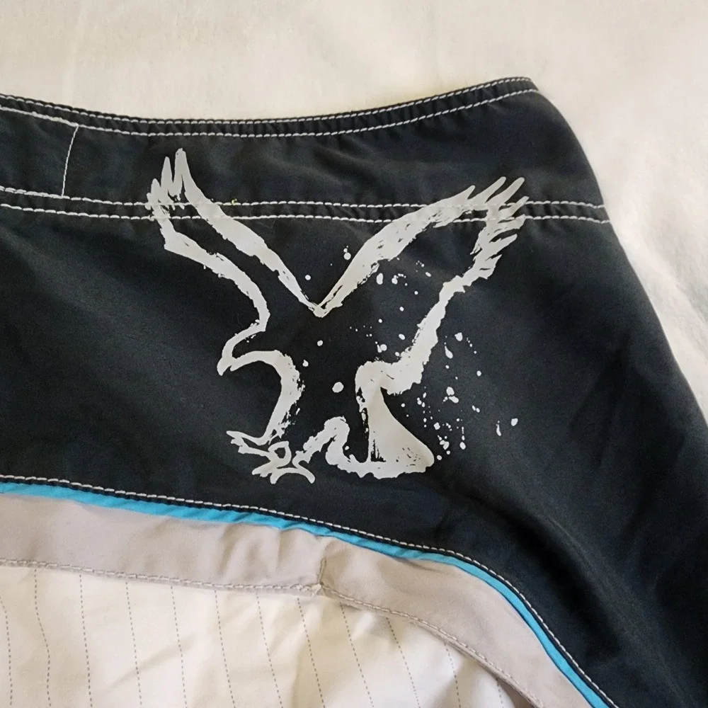 American Eagle Men's Swim Trunks Board Shorts, Mesh Lining, Hidden Pocket 36 EUC